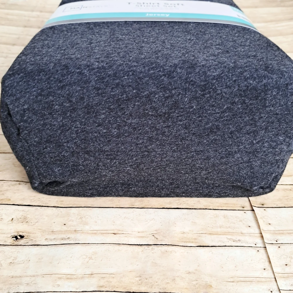Mainstays T-Shirt Soft Jersey  Sheet Set in Dark Gray